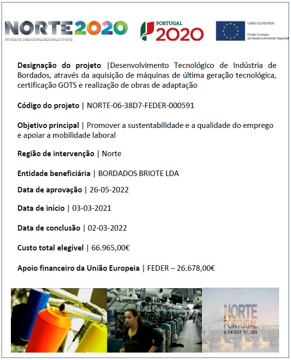 Ficha do projeto NORTE 2020